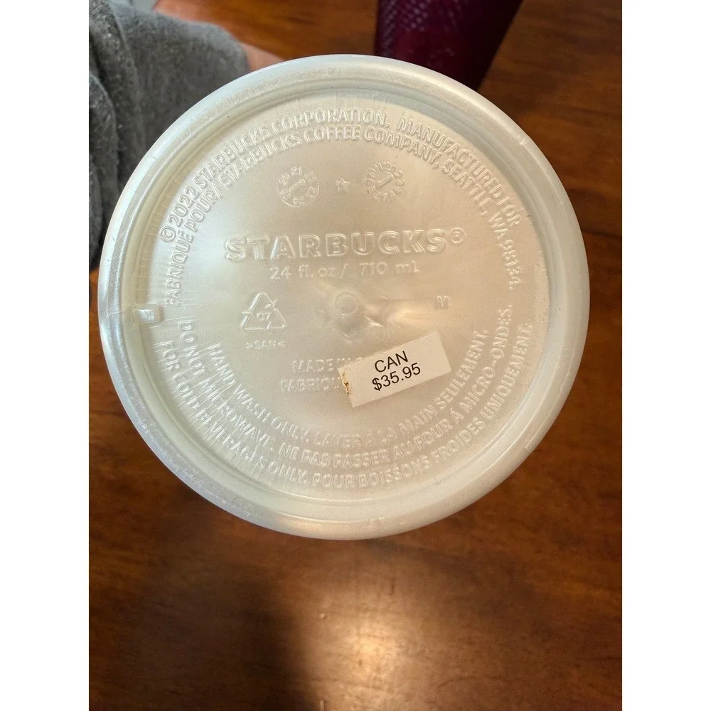 LOT Starbucks 24oz Venti Tumbler Purple Studded White Shell Arches 2022 Starbies